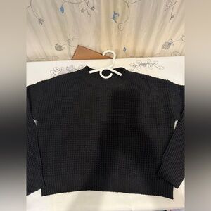IJOAH Black Textured Knit Top